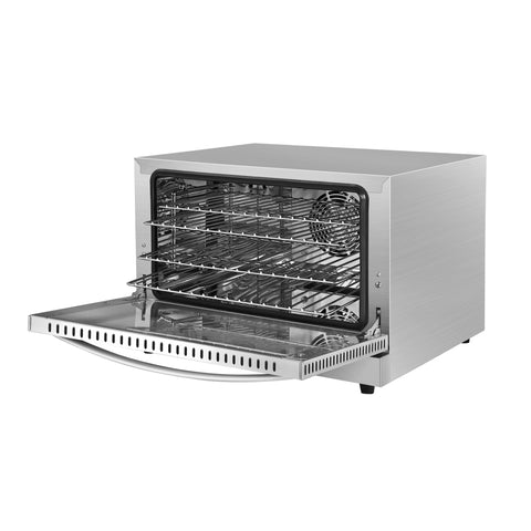 23 in. Countertop Convection Oven for Half-Size Pans with 4 Racks 1600W of Power in Stainless-Steel (KM-CTCO-15)