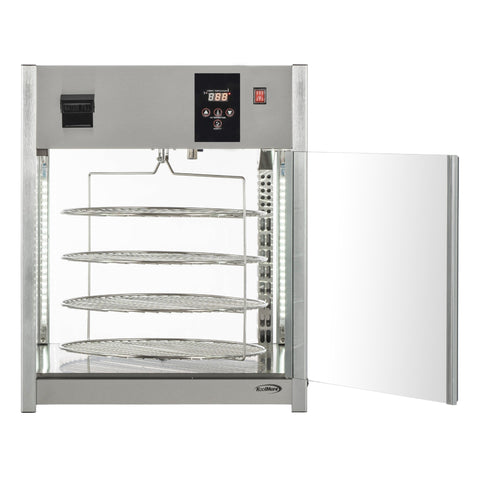 24 in. Commercial Pizza Display Warmer for 18 in. Pies with 4 Rotating Racks in Stainless-Steel (KM-HPD4-18)