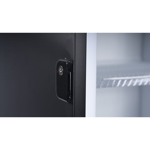 21 in. One Glass Door Commercial Display Merchandiser Refrigerator Cooler in Black, ETL Listed, 8 cu. ft. (KM-MDR-1GD-8C)