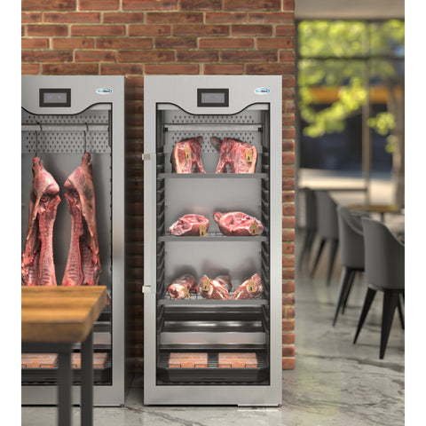 27.5 in. Commercial Dry Ager Refrigerator for Meat Featuring Hanging Rack with Hooks, Charcoal Filter, and Antimicrobial Lining, 17 Cu. Ft. (KM-AGER17)