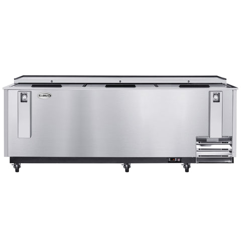 95 in. Commercial Bottle Cooler in Stainless-Steel with Built-In Opener, ETL Listed, 30 cu. ft. (KM-BOC95-SS)