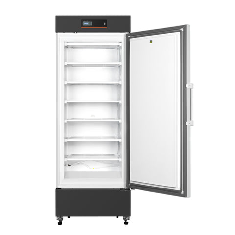 27 in. -25 C Upright Medical Freezer For Pharmacy / Laboratory With Dynamic Freeze, LED Display, Multi-Level Emergency Alarms and Precise Temperature Control, 10.8 Cu. Ft. in Stainless-Steel (KM-PHF-10C)