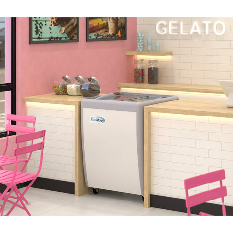 26 in. 5-Pan Gelato Dipping Cabinet Display Freezer with Sliding Glass Door, 6 cu. ft. (KM-GDC-26SD)