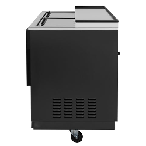 50 in. Commercial Bottle Cooler in Black with Built-In Opener, ETL Listed, 14 cu. ft. (KM-BOC50-BK)