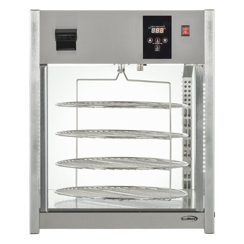 24 in. Commercial Pizza Display Warmer for 18 in. Pies with 4 Rotating Racks in Stainless-Steel (KM-HPD4-18)