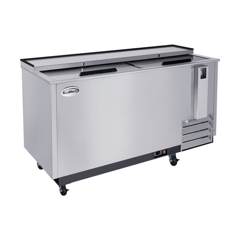 65 in. Commercial Bottle Cooler in Stainless-Steel with Built-In Opener, ETL Listed, 19 cu. ft. (KM-BOC65-SS)