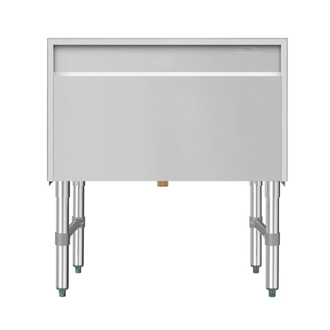 30 in. Commercial Underbar Ice Bin with Siding Lid in Stainless Steel (KM-UIB-1830)