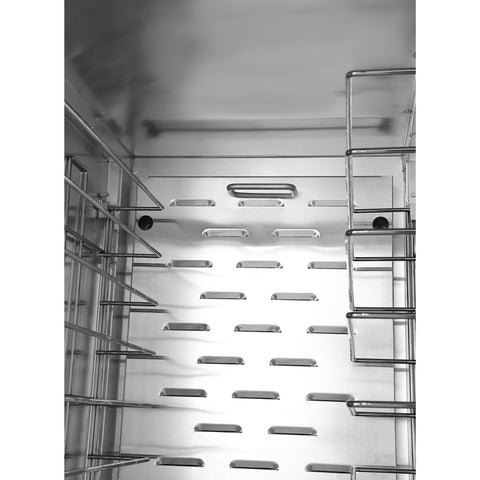 33 in. Commercial Non-Insulated Heated Holding Cabinet with Wire Racks and Glass Door in Silver (KM-CH36-WNGL)