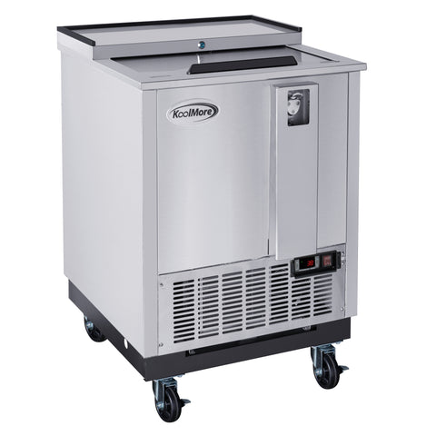 25 in. Commercial Bottle Cooler in Stainless-Steel with Built-In Opener, ETL Listed, 5 cu. ft. (KM-BOC25-SS)