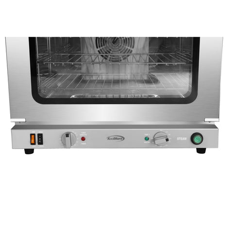 23 in. Countertop Convection Oven for Half-Size Pans with 4 Racks 2800W of Power and Steam Injection, 240V in Stainless-Steel (KM-CTCO-23STI)