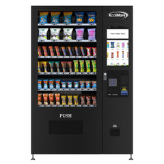 50 in. 60-Slot Snack Vending Machine with 22-inch Touch Screen, Bill and Coin Acceptor in Black, Non-Refrigerated (KM-VMNT-50-BC)