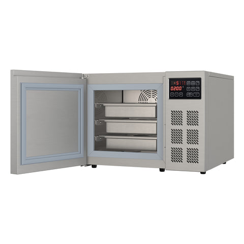 25 in. 3-Pan Commercial Countertop Blast Chiller 15 lbs Rapid Chill / 8.8 lbs Rapid Freeze with ETL for Safety and Sanitation in Stainless-Steel (KM-CBLC-3)