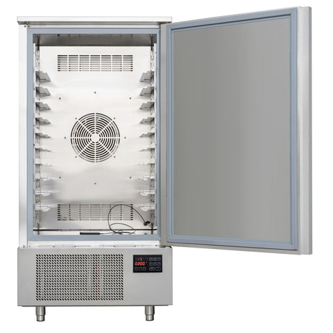 31 in. 10-Pan Commercial Reach-In Blast Chiller 88 lbs Rapid Chill / 77 lbs. Rapid Freeze with ETL for Safety and Sanitation in Stainless-Steel (KM-CBLC-10)