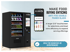 50 in. 60-Slot Snack Vending Machine with 22-inch Touch Screen, Bill and Coin Acceptor in Black, Non-Refrigerated (KM-VMNT-50-BC)