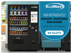 50 in. 60-Slot Snack Vending Machine with 22-inch Touch Screen in Black, Non-Refrigerated.