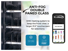 50 in. 60-Slot Snack Vending Machine with 22-inch Touch Screen in Black, Non-Refrigerated.