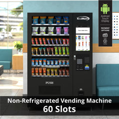 50 in. 60-Slot Snack Vending Machine with 22-inch Touch Screen, Bill and Coin Acceptor in Black, Non-Refrigerated (KM-VMNT-50-BC)