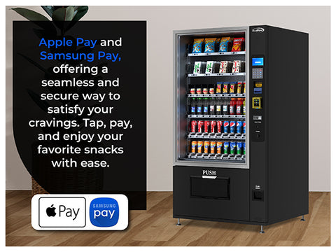 Refrigerated Snack Vending Machine with 60 Slots, Bill Acceptor and Credit Card Reader in Black (KM-VMR-40-BR)