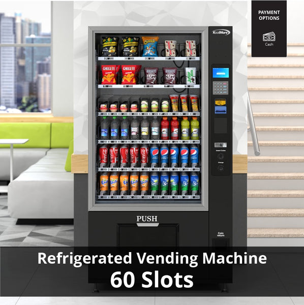Refrigerated Snack and Drink Vending Machine with 60 Slots in
