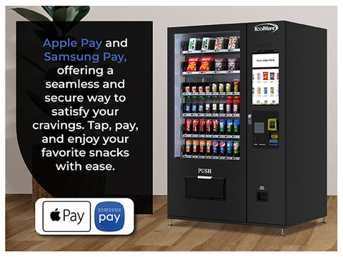 Refrigerated Snack and Drink Vending Machine with 60 Slots and 22 Inch Touch Screen with CC Reader and Coin/Bill Acceptor in Black (KM-VMRT-50-BCR)