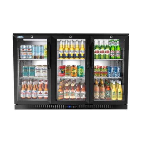 53 in. Three-Door Back Bar Refrigerator - 11 Cu Ft. BC-3DSW-BK