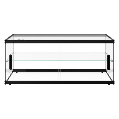 36 in. 2 Tiered Pastry Display Case With Shelf and Sliding Door, 4.2 cu. ft. Capacity, ETL Listed (KM-DC-4CSBK)