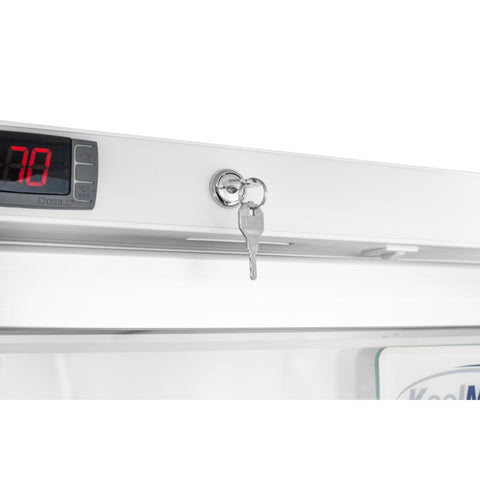 24 in. 12 cu. ft. Commercial Auto Defrost Glass Door Reach-In Freezer in White (KM-RIF-1GD12C-A)