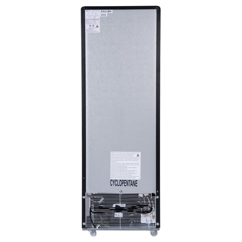 21 in. One Glass Door Commercial Display Merchandiser Refrigerator Cooler in Black, ETL Listed, 8 cu. ft. (KM-MDR-1GD-8C)