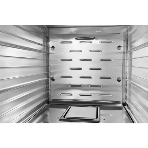 33 in. Commercial Non-Insulated Half Size Heated Holding/Proofing Cabinet with Glass Door and 12-Pan Capacity in Silver (KM-CHP12-SNGL)