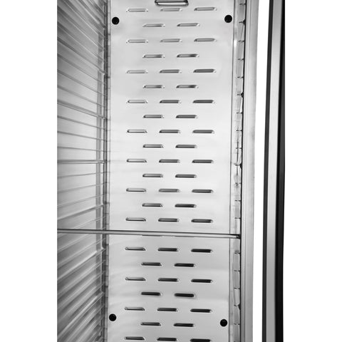 33 in. Commercial Insulated Heated Holding/Proofing Cabinet with Glass Door and 36-Pan Capacity in Silver (KM-CHP36-SIGL)