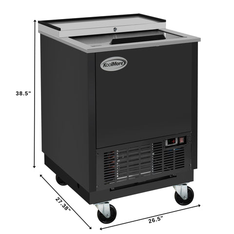 25 in. Commercial Glass Froster in Black Steel, ETL Listed, 5 cu. ft. (KM-GF25-BK)