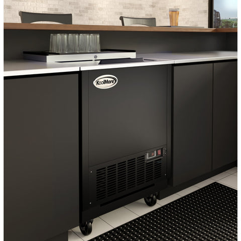 25 in. Commercial Glass Froster in Black Steel, ETL Listed, 5 cu. ft. (KM-GF25-BK)