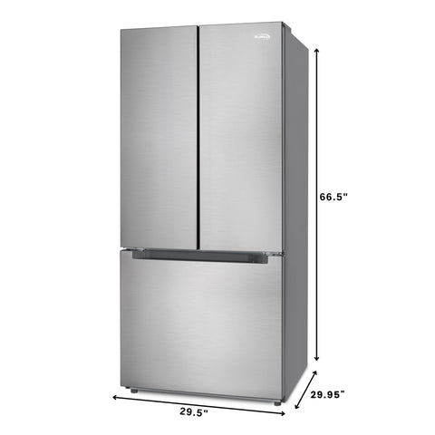 18.5 cu. ft. Stainless-Steel French Door Refrigerator in Silver (KM-RERFDSS-18C)