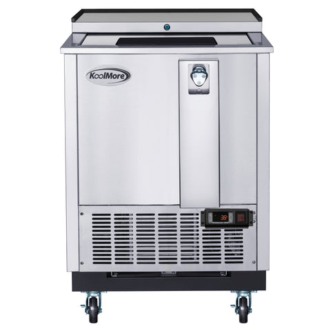 25 in. Commercial Bottle Cooler in Stainless-Steel with Built-In Opener, ETL Listed, 5 cu. ft. (KM-BOC25-SS)