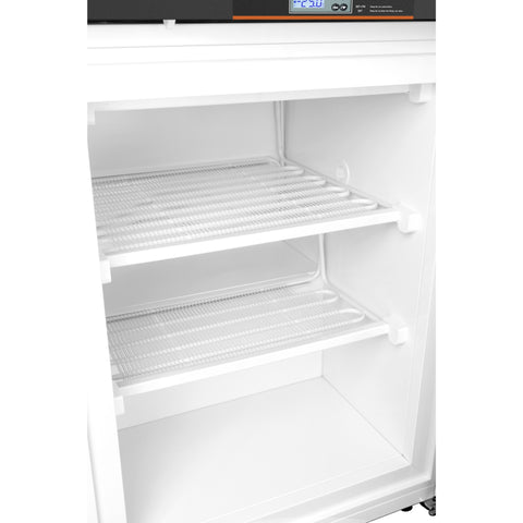 24 in. -25 C Undercounter Medical Freezer For Pharmacy / Laboratory With Dynamic Freeze, LED Display, Multi-Level Emergency Alarms, and Precise Temperature Control, 3.7 Cu. Ft. in White (KM-PHF-4C)