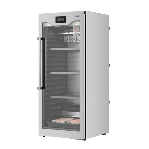 27.5 in. Commercial Dry Ager Refrigerator for Meat Featuring Hanging Rack with Hooks, Charcoal Filter, and Antimicrobial Lining, 17 Cu. Ft. (KM-AGER17)