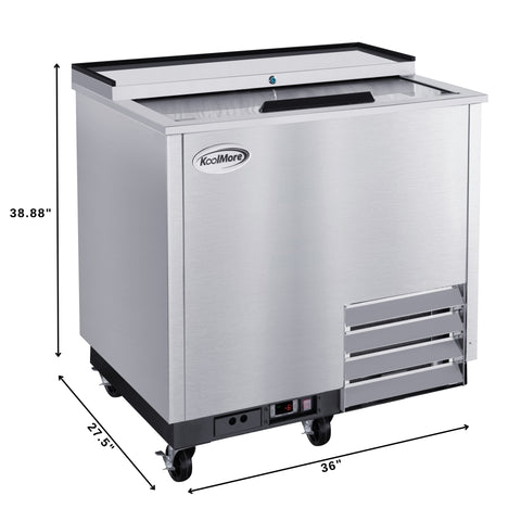 36 in. Commercial Glass Froster in Stainless Steel, ETL Listed, 9 cu. ft. (KM-GF36-SS)