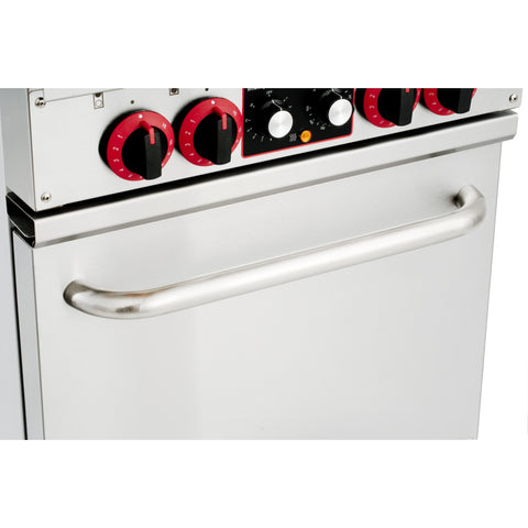 24 in. Commercial Electric Range with 4 Burners and 1 Standard Electric Oven in Stainless Steel - 208V 3-Phase (KM-CR24-E)