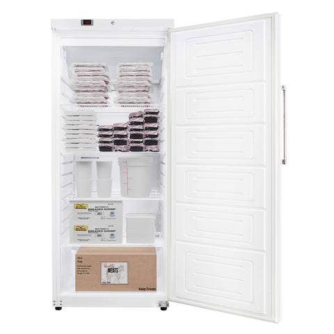 30 in. Commercial Auto-Defrost Reach-In Freezer, 21 cu. ft. in White (KM-RIF-1D17C-WH)