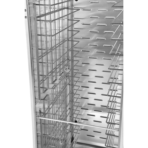 33 in. Commercial Non-Insulated Heated Holding Cabinet with Wire Racks and Glass Door in Silver (KM-CH36-WNGL)