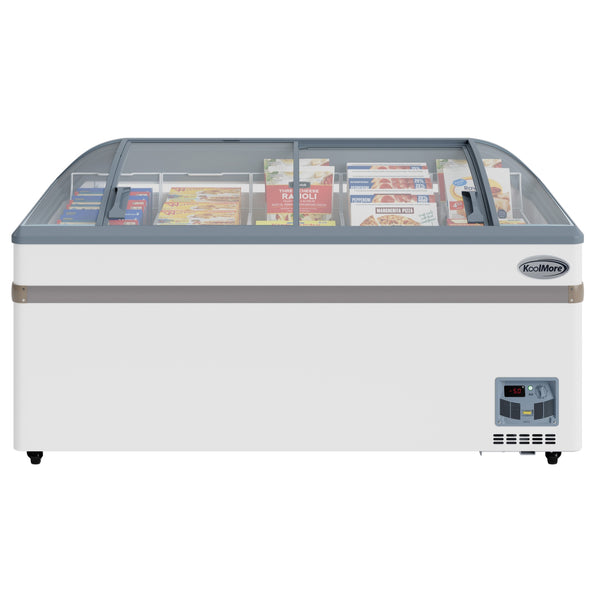 65 Inch Manual Defrost Island Chest Freezer in White, 16 cu. ft