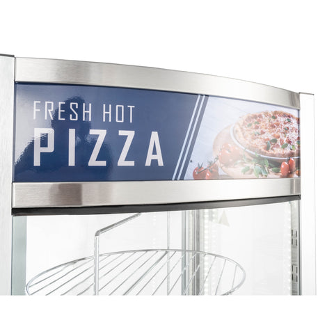 18 in. Commercial Pizza Display Warmer for 12 in. Pies with 4 Rotating Racks in Stainless-Steel (KM-HPD4-12)