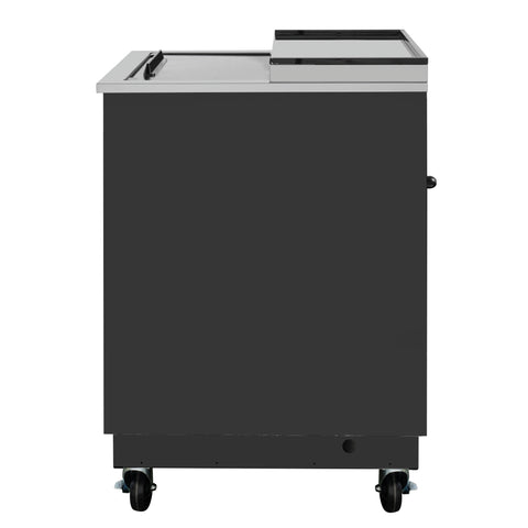 25 in. Commercial Glass Froster in Black Steel, ETL Listed, 5 cu. ft. (KM-GF25-BK)