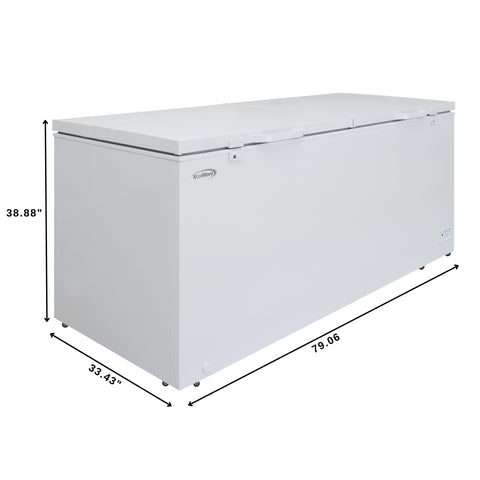 79 in. Commercial Chest Freezer, 30 Cu. Ft. in White, ETL Listed (KM-SCF-30C)