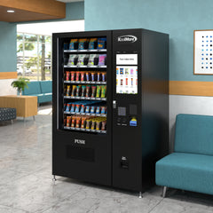 50 in. 60-Slot Snack Vending Machine with 22-inch Touch Screen, Bill and Coin Acceptor in Black, Non-Refrigerated (KM-VMNT-50-BC)