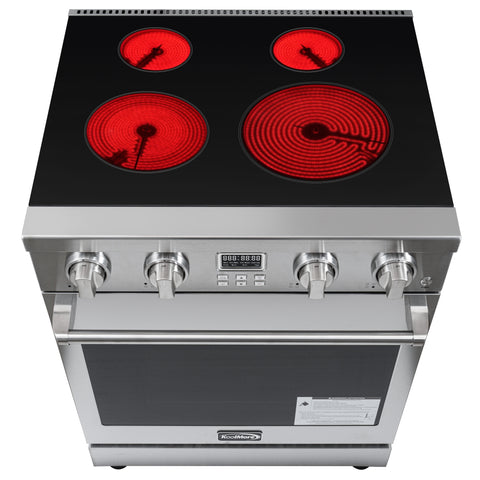 30 in. Professional Electric Range with 14900W of Power, 240V in Stainless-Steel (KM-EPR-30AP-SS)
