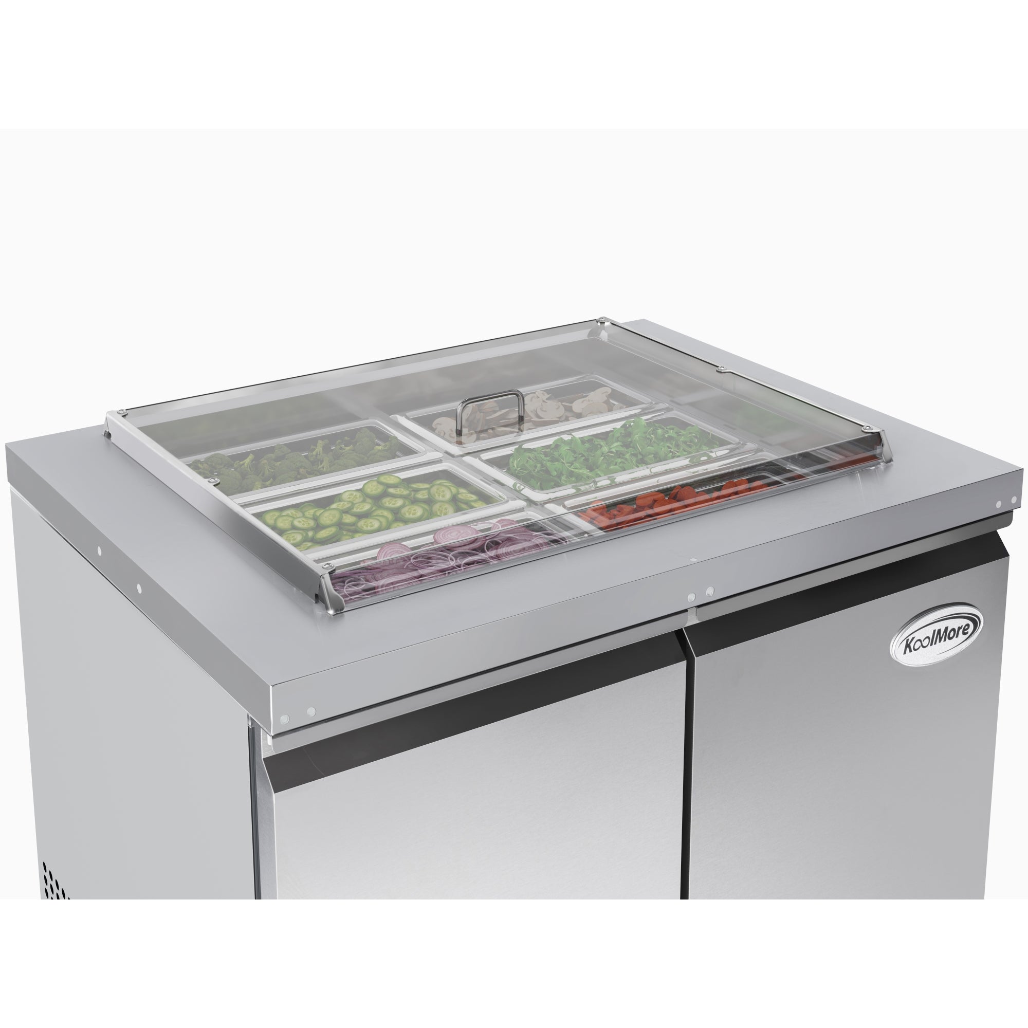 Cold Pre Table 36 in. Commercial Refrigerated Prep Station Cold Table, Stainless-Stee ...