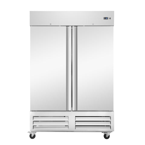 54 in. Commercial Two-Door Convertible Reach-In Refrigerator/Freezer with 49 Cu. Ft. Capacity in Stainless Steel, ETL Listed (KM-RIC-2DSS)