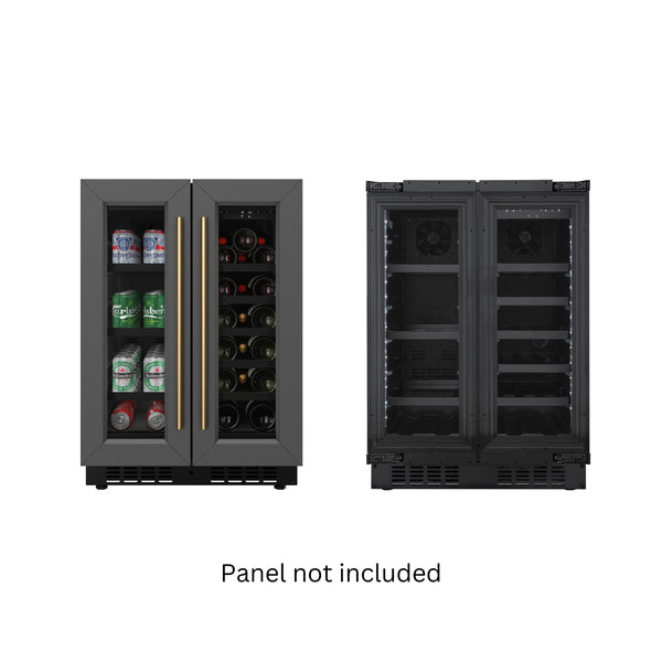 KoolMore Reserve 24 in. French Door Dual Zone Panel Ready Under