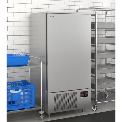 31 in. 10-Pan Commercial Reach-In Blast Chiller 88 lbs Rapid Chill / 77 lbs. Rapid Freeze with ETL for Safety and Sanitation in Stainless-Steel (KM-CBLC-10)